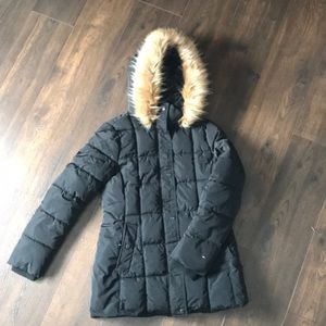 Tommy Hilfiger Black Puffer Winter Coat Jacket